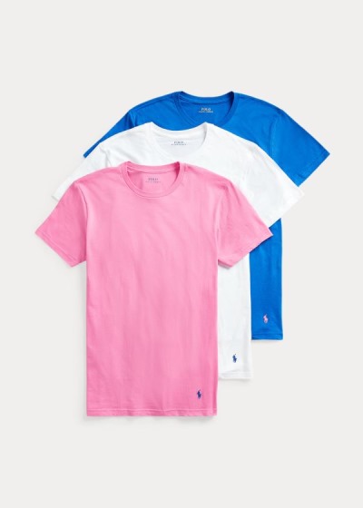 Polo Ralph Lauren Classic Wicking Crew 3-Pack T Shirt Herre Danmark (VBKXU4863)